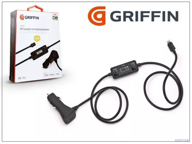 Griffin Certificato Mfi iTrip Auto Trasmettitore Fm Con Fulmine per IPHONE 12 11