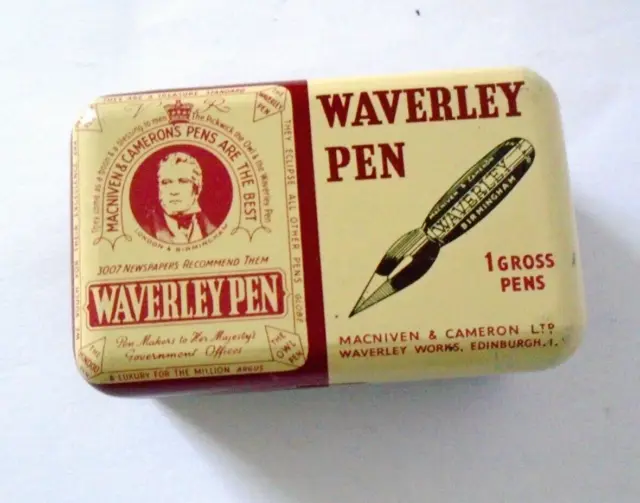 Macniven & Cameron Ltd Waverley Pen Nibs Tin - 1950s Collectable