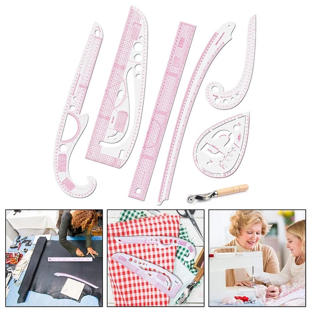 COMPLETE SET OF 7 Sewing Rulers for Accurate Pattern Making and Cutting ...