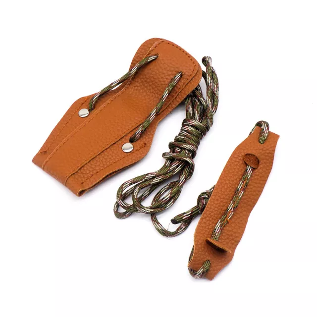 Recurve Bow Stringer Leather Brown Archery Bowstring Longbow Replace Rope Tool