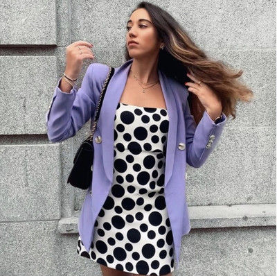 Zara Nwt Polka Dot Mini Dress Limited Edition Black White | 8861/744 M