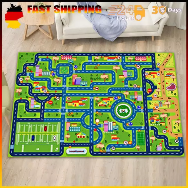 Neu Kinderteppich City Life Straßenverkehr Teppich Spielmatte Autoteppich (50*80