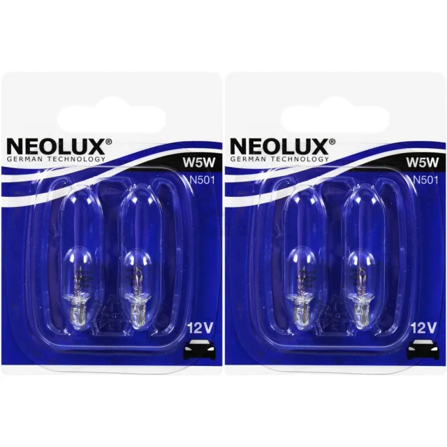 2x Neolux W5W 5W 12V Douille / Culot W21x95d Signalbeleuchtung Et