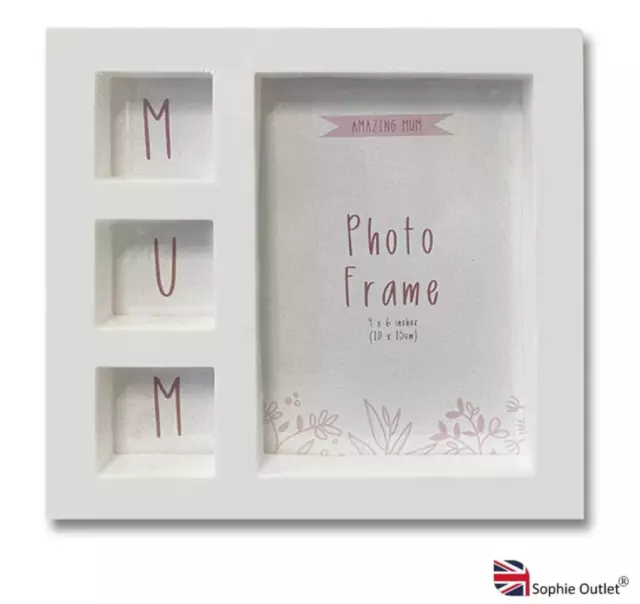 Mum Photo Frame Best Mothers Day Amazing Mum Birthday Novelty Gift Present G4943