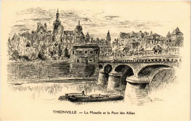CPA AK THIONVILLE - La MOSELLE et le Pont des Allies (255307)