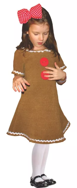 Dress Up America Gingerbread Costume - Cute Gingerbread Dress Up for Girls