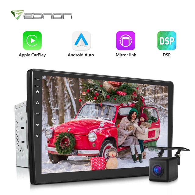 Universal 2 Din 10.1" QLED Car Stereo Radio Android Auto Apple CarPlay Head Unit