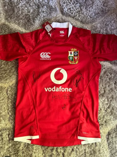 CANTERBURY BRITISH & Irish Lions Rugby Shirt Signed By Daly Murray & O ...