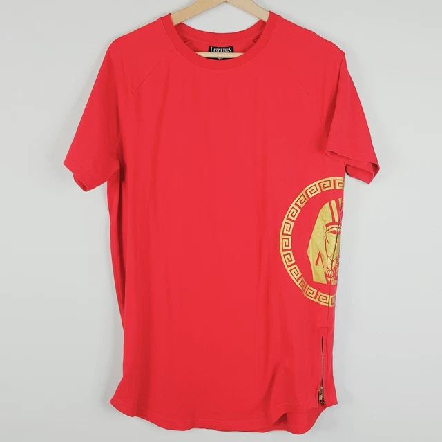 LAST KINGS Culture Kings Mens Size M Red / Gold Short Sleeve Tee T-shirt