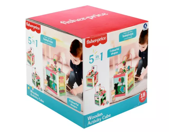 Fisher Price Holz Motorik-Würfel Activity Cube 5in1 -CO420853