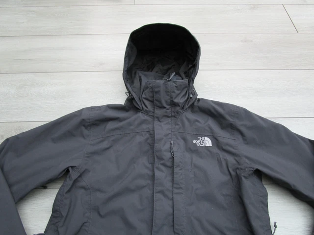 The North Face Mens Lowland Jacket Hyvent Waterproof Rain Coat M Grey Resolve 2