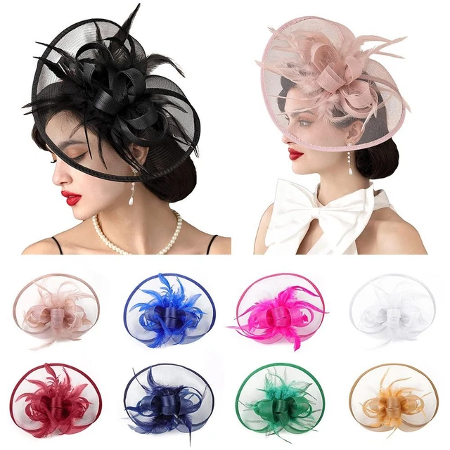 Cerchietto Con Piume Colorate - Fascinator Vintage Per Feste, Carnevale E Cosplay - Foto 5