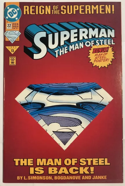 Superman The Man Of Steel Reign Of The Supermen 1993 Dc #13 #22 June 93