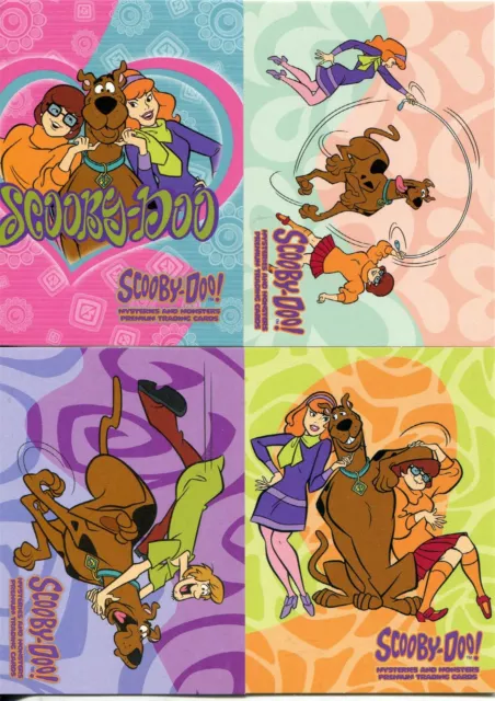 Scooby Doo Mysteries And Monsters Complete Boxtopper Chase Card Set BL1-4