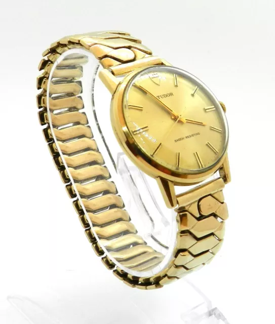 9ct Solid Gold Tudor Rolex Watch on 9ct Solid Gold Bracelet