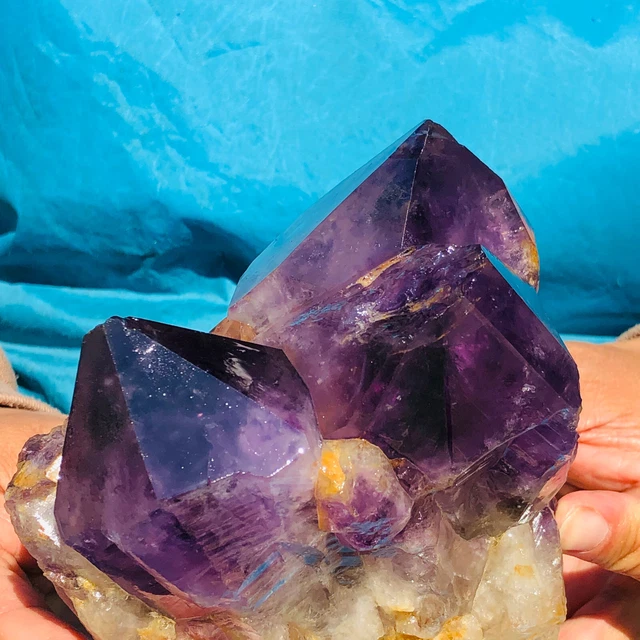 2.53LB Natural Amethyst quartz cluster crystal specimen mineral point Healing