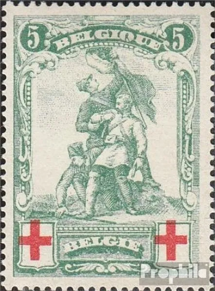 Belgique 104 avec charnière 1914 Rouge Cross