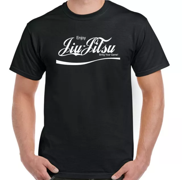 Jiu Jitsu T-Shirt Mens Enjoy Funny Martial Arts BJJ MMA Brazilian Training Top