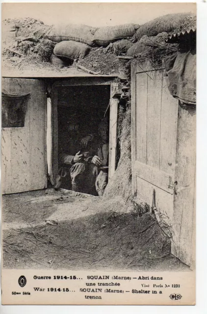 SOUAIN - Marne - CPA 51 - soldiers war - military life - life in the trenches