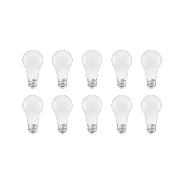 Osram 10er Pack LED Lampe BASE Classic A60, 8,5W = 60W, 806 lm, E27, 2700K