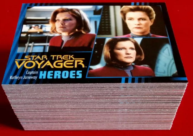 STAR TREK VOYAGER - Heroes & Villains - Complete Base Set, 99 cards, Rittenhouse