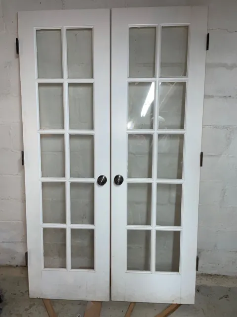 Interior Double doors, glass panes. 2- 24”x80”x1 3/8” 