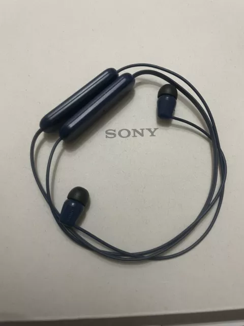 SONY WI-C100 In-Ear Wireless Bluetooth Blue Headphones In Good Condition