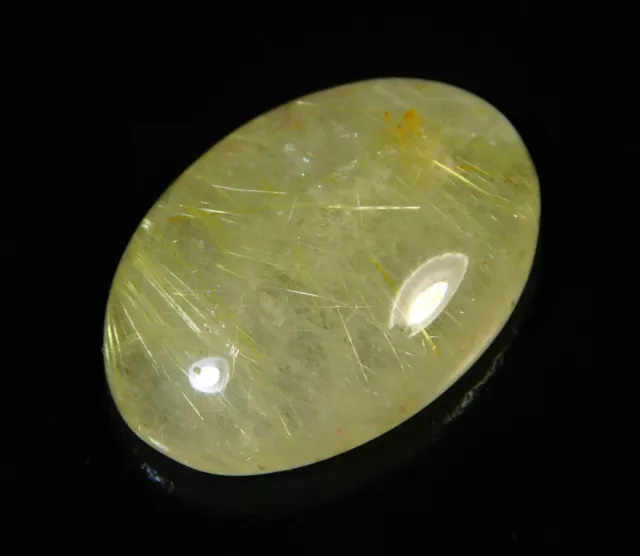 30.CT Exzellent Natürlich Goldener Strahlende Quarz Oval Cabochon Edelstein Ob =