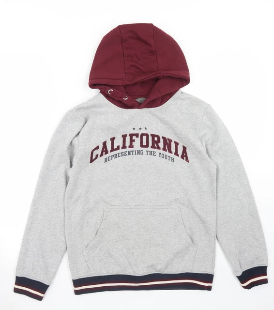 Felpa con cappuccio pullover in cotone grigio colorblock Primark taglia 11-12 anni - Califo