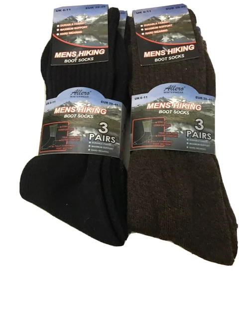 6 paires de chaussettes bottes de randonnée homme