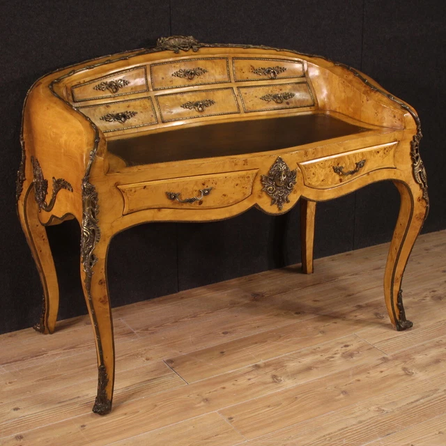 Office Secretary Table Bronze Furniture in Ancient Napoleon III 60's Style
