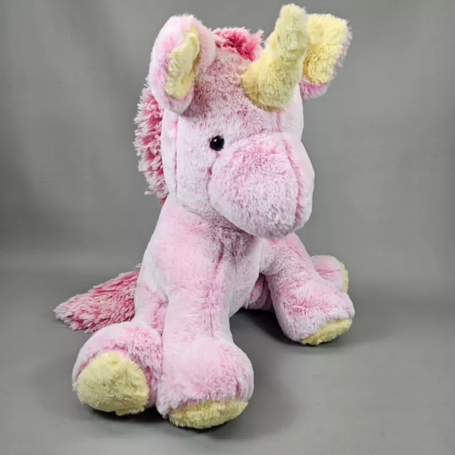 ASPYN GROVE Minky Unicorn Plush Handmade Stuffed Animal Toy Medium 14" Soft Pink