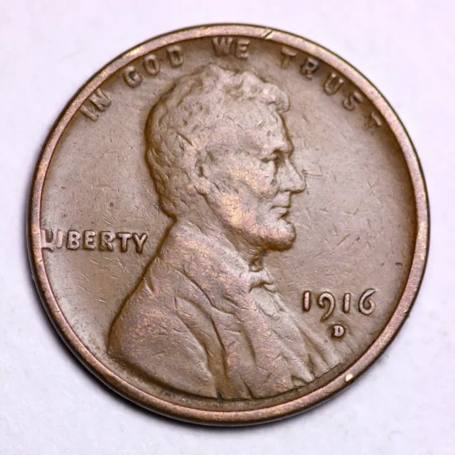 1916-D Lincoln Wheat Cent Penny LOWEST PRICES ON THE BAY!  FREE SHIPPING!