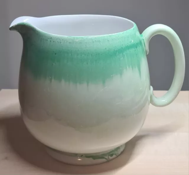 Shelley Harmony dripware dripglaze green earthenware jug 1930s art deco