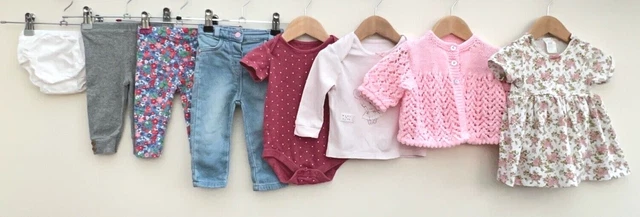 Baby Girls Bundle Of Clothing Age 3-6 Months Mothercare H&M Tu