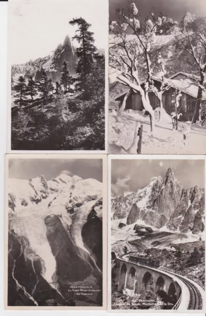Lot 4 cartes postales anciennes CHAMONIX MONT-BLANC 12