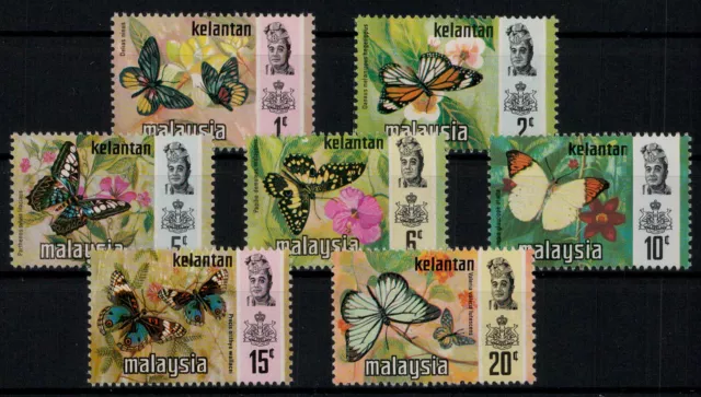 Malaiische Staaten Kelantan; Schmetterlinge 1971 kpl. **