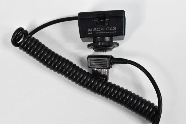 Metz Sca 343 Module & Flash Cable For Nikon Fm Fm2 Fe Fe-2 Fa Em Fg-20 Camera