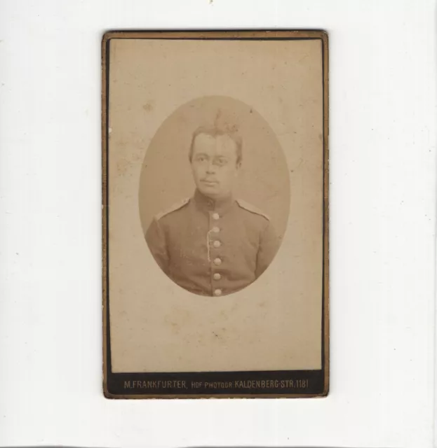 CDV Foto Soldat - Wesel 1880er