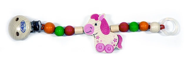 Jouet pour Bébé Chaîne de Tétine Cheval Bxlxh 60x20x210mm Neuf Tétine Nuckel