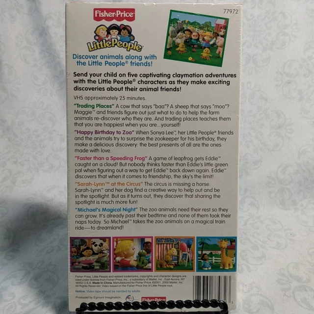 FISHER-PRICE LITTLE PEOPLE Volume 3 Discovering Animals VHS 2002 Video