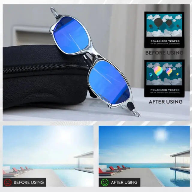X Metal Juliat Cyclops Sunglasses Uv400 Ruby Polarized Glass Titanium Goggle New