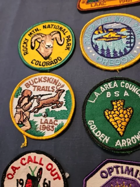 13 Vintage 1960's BSA Boy Scout Patches Plus others. 3