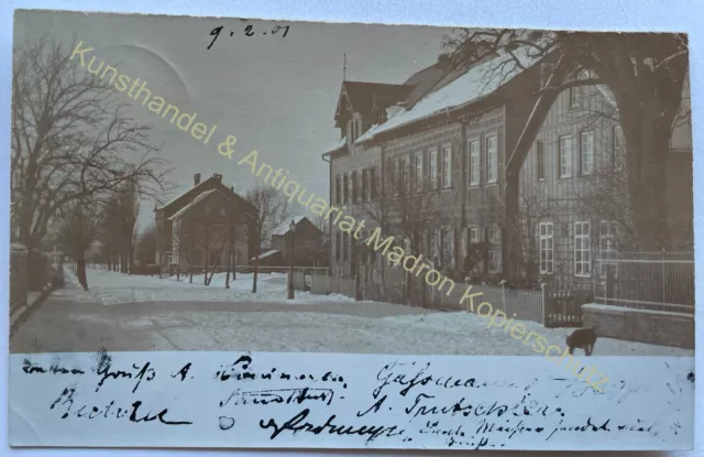 orig. Foto AK Kirchberg Hunsrück 1901 Dorfstraße