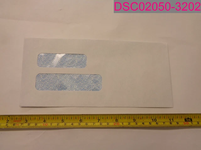 QTY=2,500 Envelopes (5 Boxes of 500); Self Sealing Two Window Enveope 949-BLNK