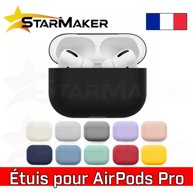 Etui pour AirPods Pro - Housse de protection Silicone coque antichoc écouteurs