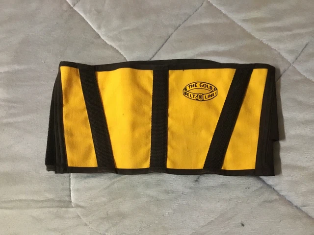 GOLD BELT Kidney Belt Vintage MX Motocross size 28-34 ORIGINAL Early Style