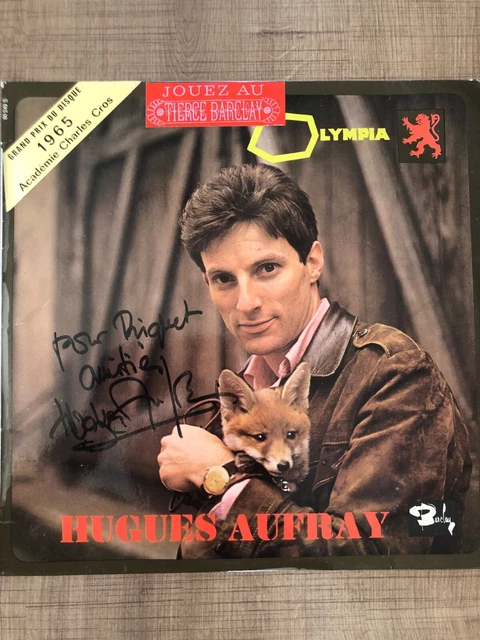 autographe dedicace hugues aufray 33T lp olympia grand prix du disque 1965