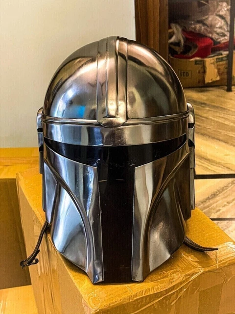 Casco mandaloriano Guerre stellari 1: 1 Casco rigido Replica elmo medievale...