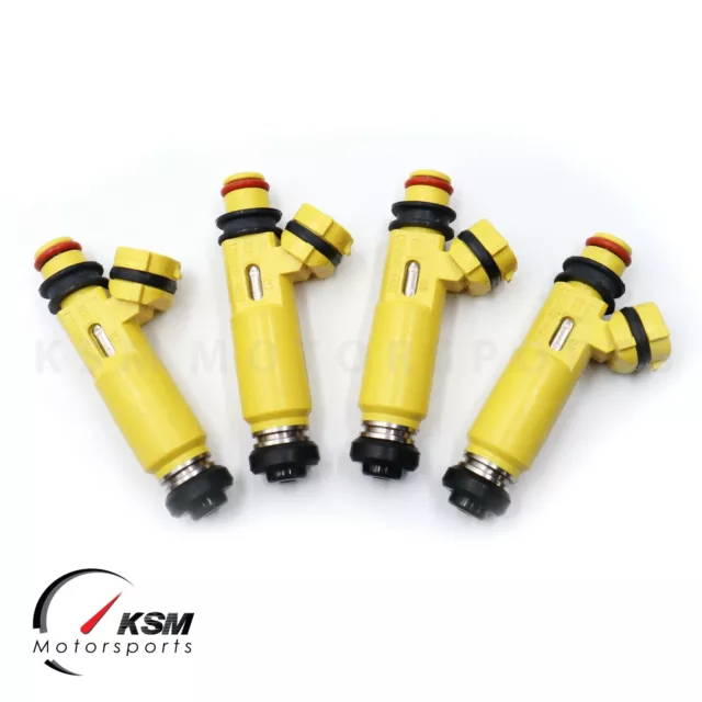 4x 450cc pour Mazda OEM 04-08 RX8 RX7 13B Miata Denso Jaune Carburant Injecteurs